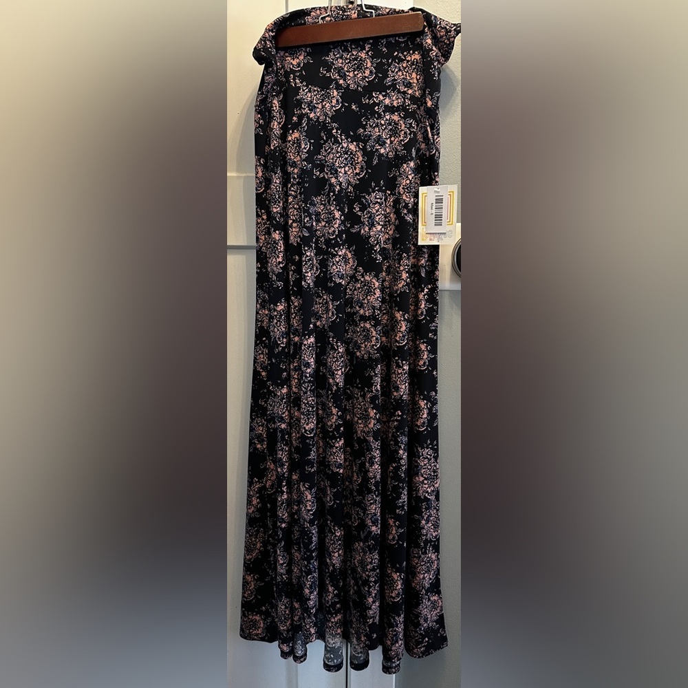 LuLaRoe Black and Pink Maxi Dress